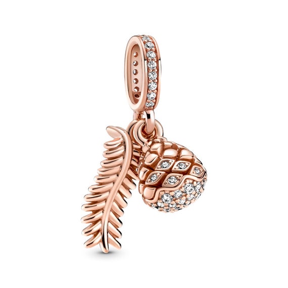 Rose Gold Plated Sparkling Pine Cone 