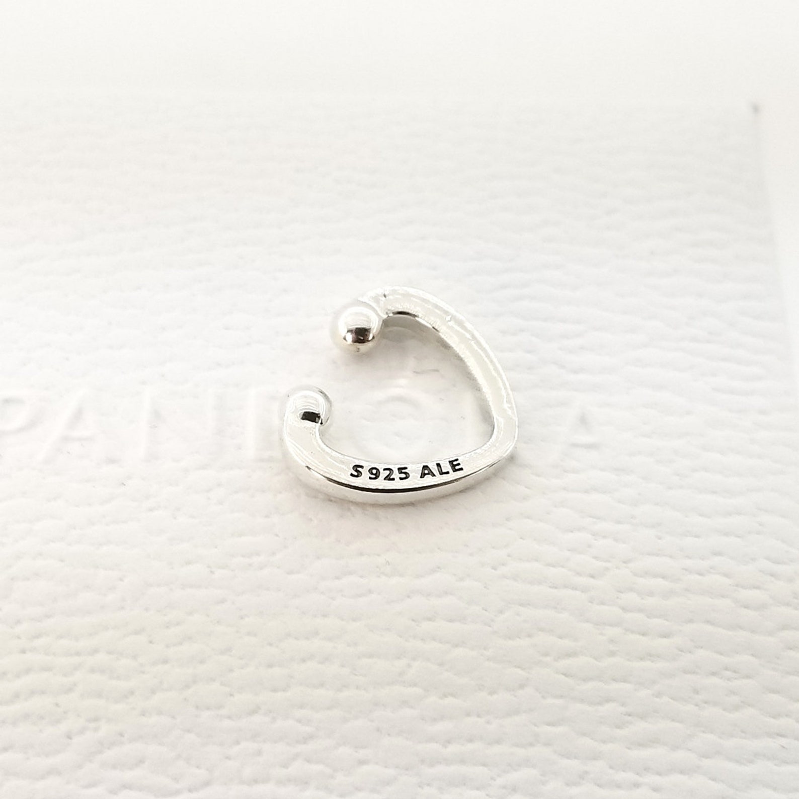 New Pandora Sterling Silver Open Heart Ear Cuff Earrings Etsy