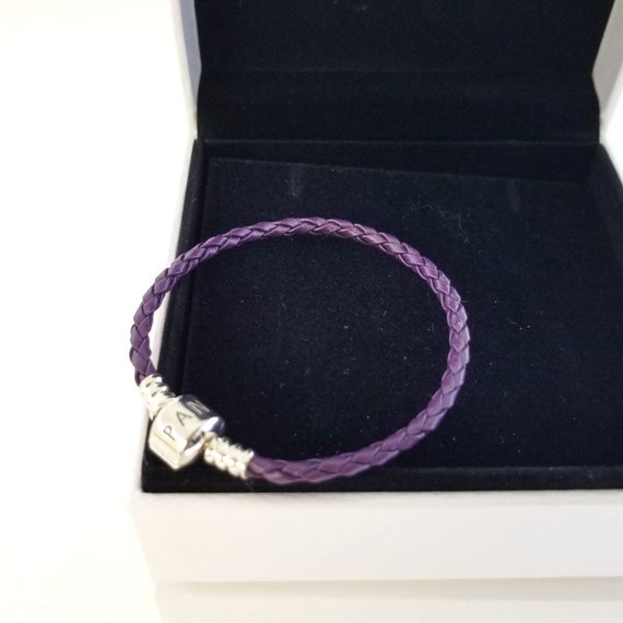Buipoey 2-pack High Quality Two Laps Purple Leather Bracelets For Women Men  Fit Handmade Beads Charm Bracelet Gift For Friend