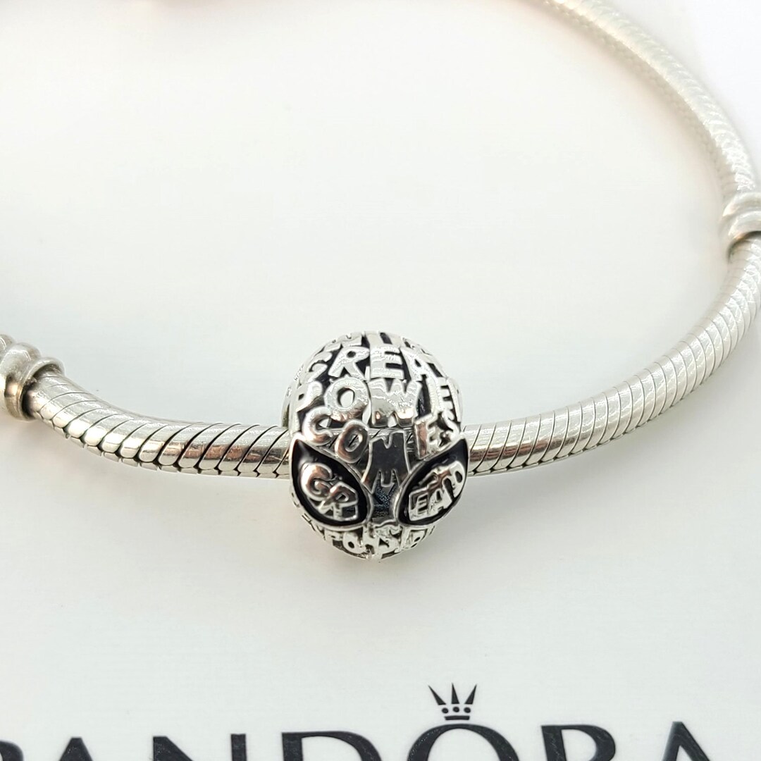 New Sterling Silver Marvel Spider Man-Mask Charm For Pandora Bracelet # 792351C01 w/Box