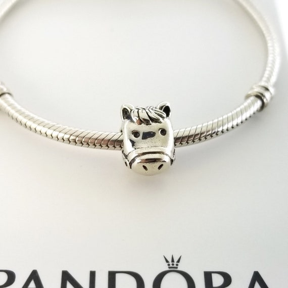 New Sterling Silver Happy Horse Charm 