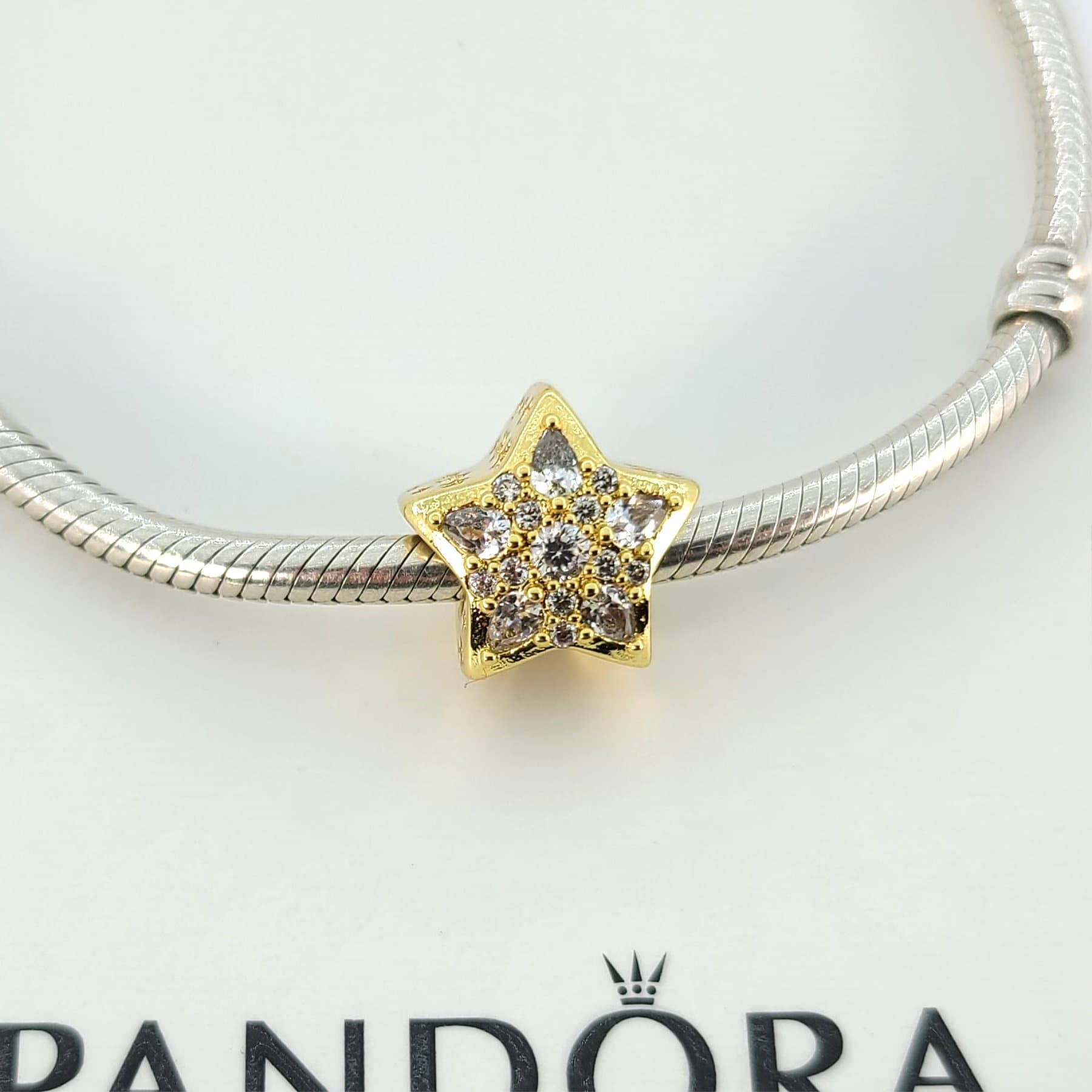 New 14K Gold Plated Silver Shine Collection Celestial Star Charm