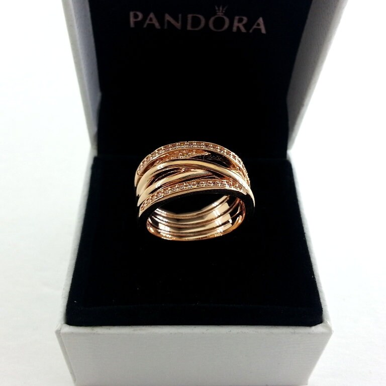 Assert Frank betekenis New Pandora Rose Gold Entwined Ring 180919CZ Size - Etsy Nederland