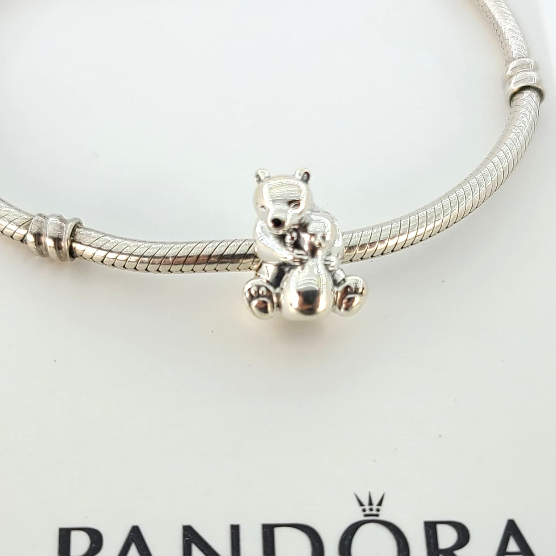 New Pandora Hugging Polar Bears Charm # 790032C01 w/Box