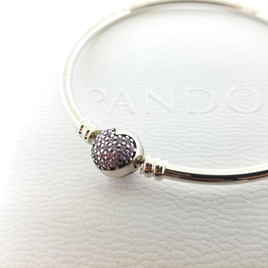 New Pandora Circle of Love Pink Bangle Bracelet 590716PCZ Etsy