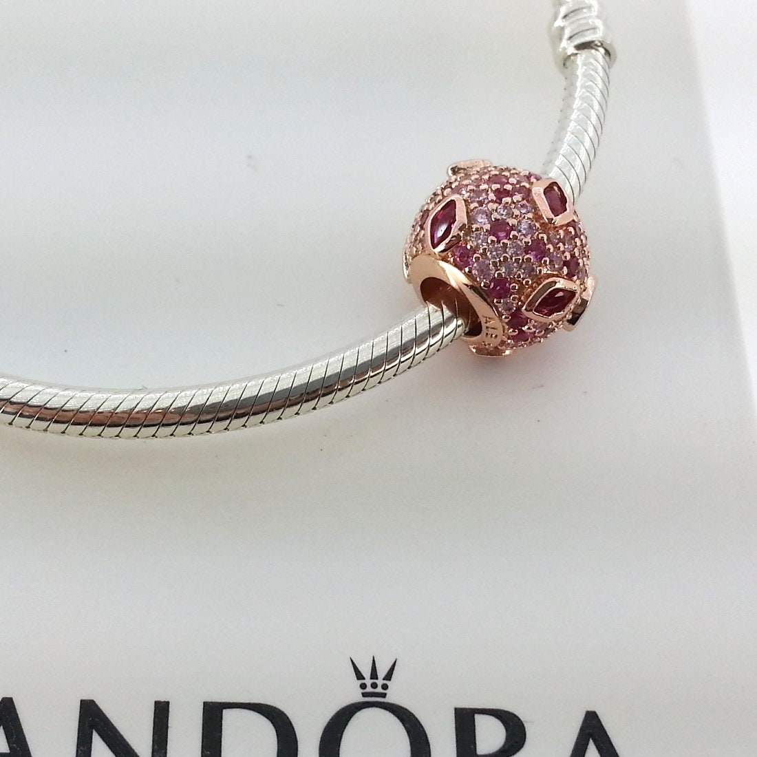 New Rose Gold Kiss Pave Charm for 