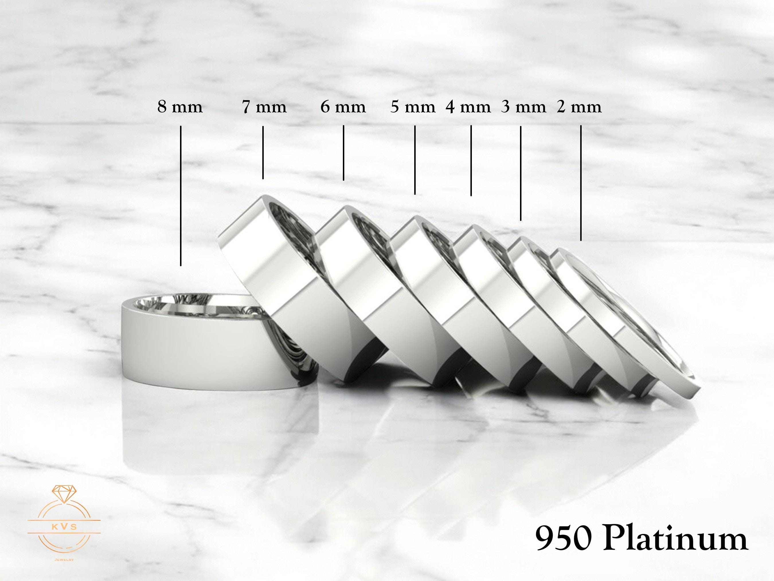 Anello Nuziale Massiccio In Palladio 950 Vintage 9 G 7 Mm Taglia R (misura USA 8,75) - Italia