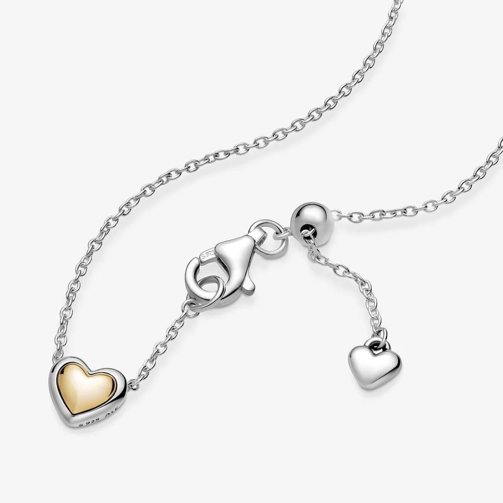 Pandora necklace sale two hearts