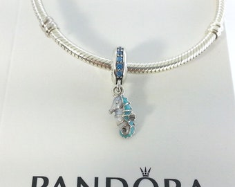 Nouveau produit Pandora avec pendentif hippocampe tropical argenté # 791311MCZ avec boîte