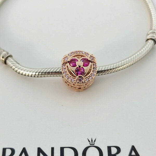 New Pandora Rose Gold Plated Heart Mothers Day 2022 Charm # 780796C02 w/Box