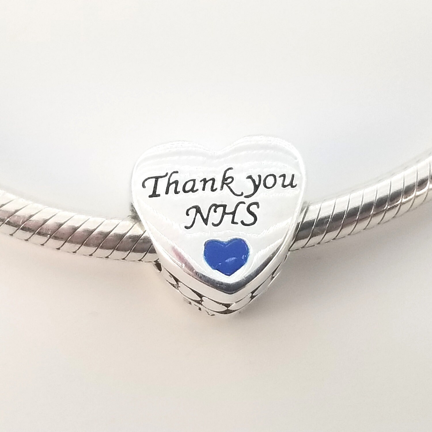 New Sterling Silver NHS Heroes Thank You Charm for Pandora Etsy