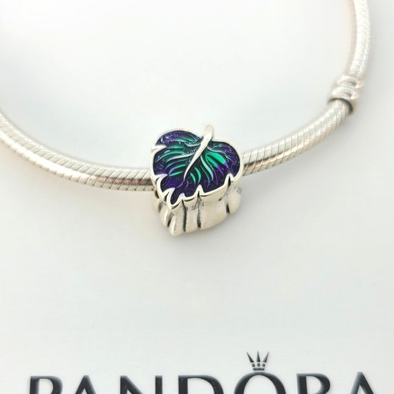 New Sterling Silver Purple \u0026 Green Leaf 