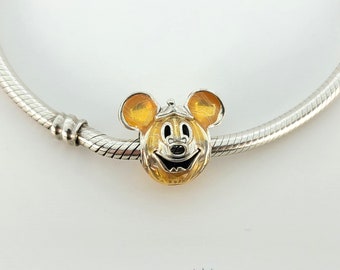 Neu Sterling Silber Disney Park Exclusive Bead Mickey Mouse Kürbis Charm für Pandora Armband # 799599C01 w / Box