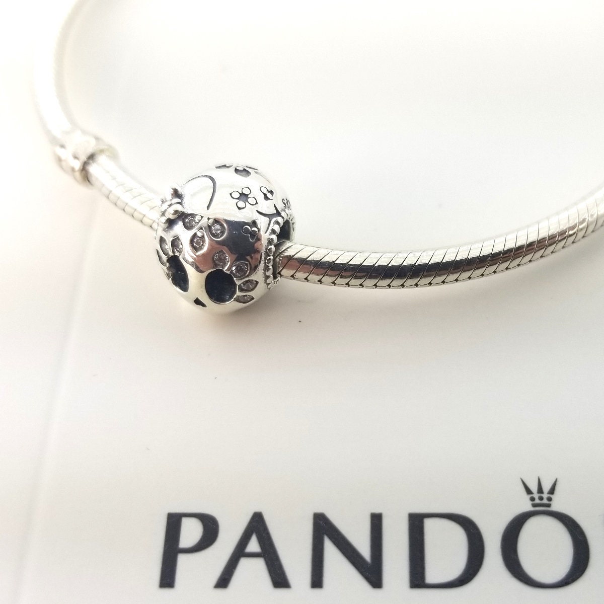 Pandora Sparkling Skull Charm 797866CZ Retired W box Etsy UK