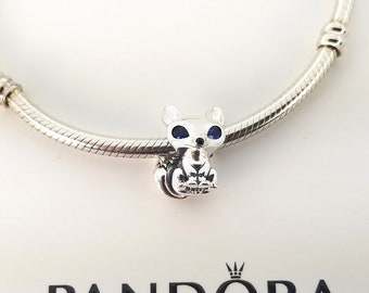 Pandora Charm Sterling Silber Blauaugen Fuchs Charme für Pandora Armband # 799096C01 w / Box