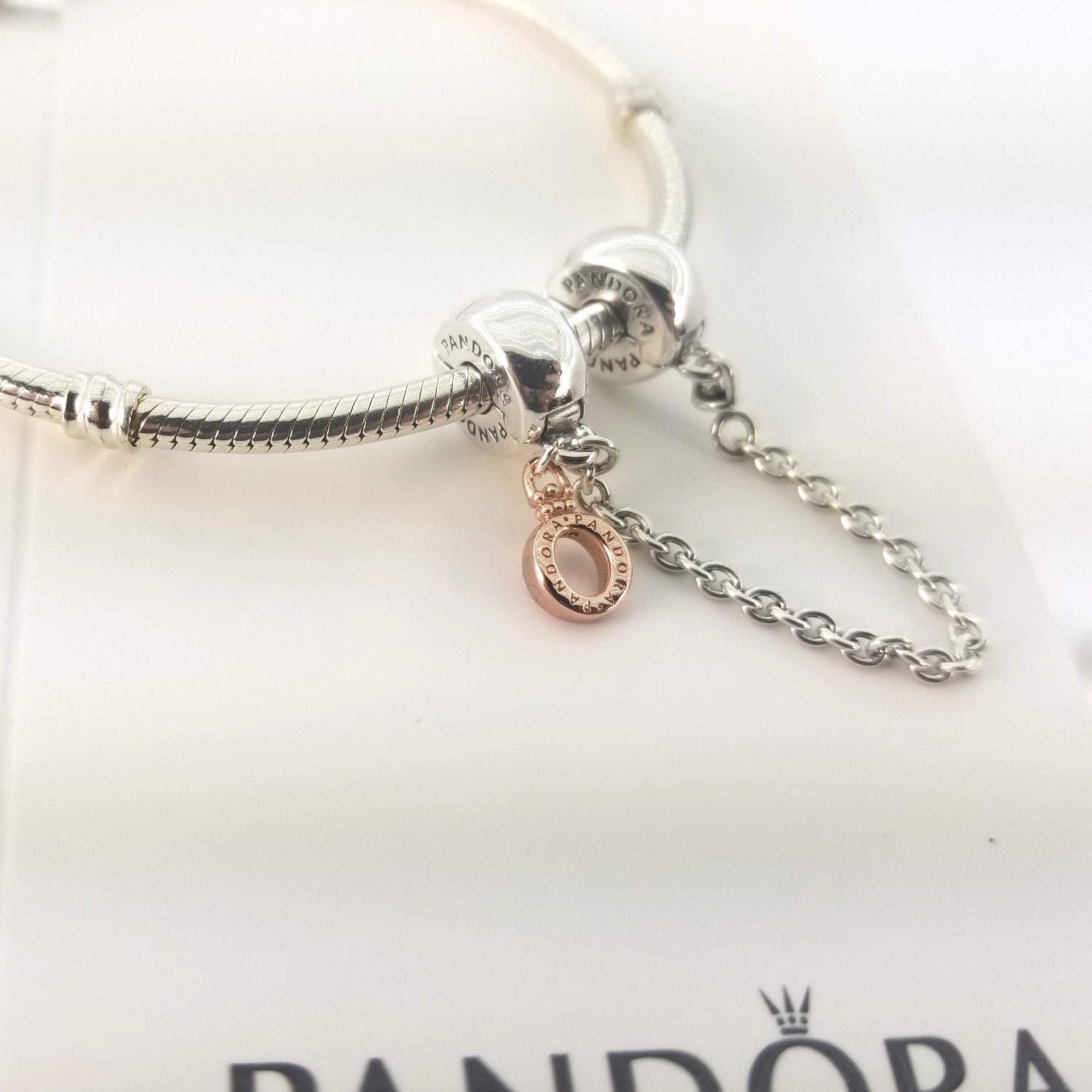 New Sterling Silver Rose Crown O Safety 