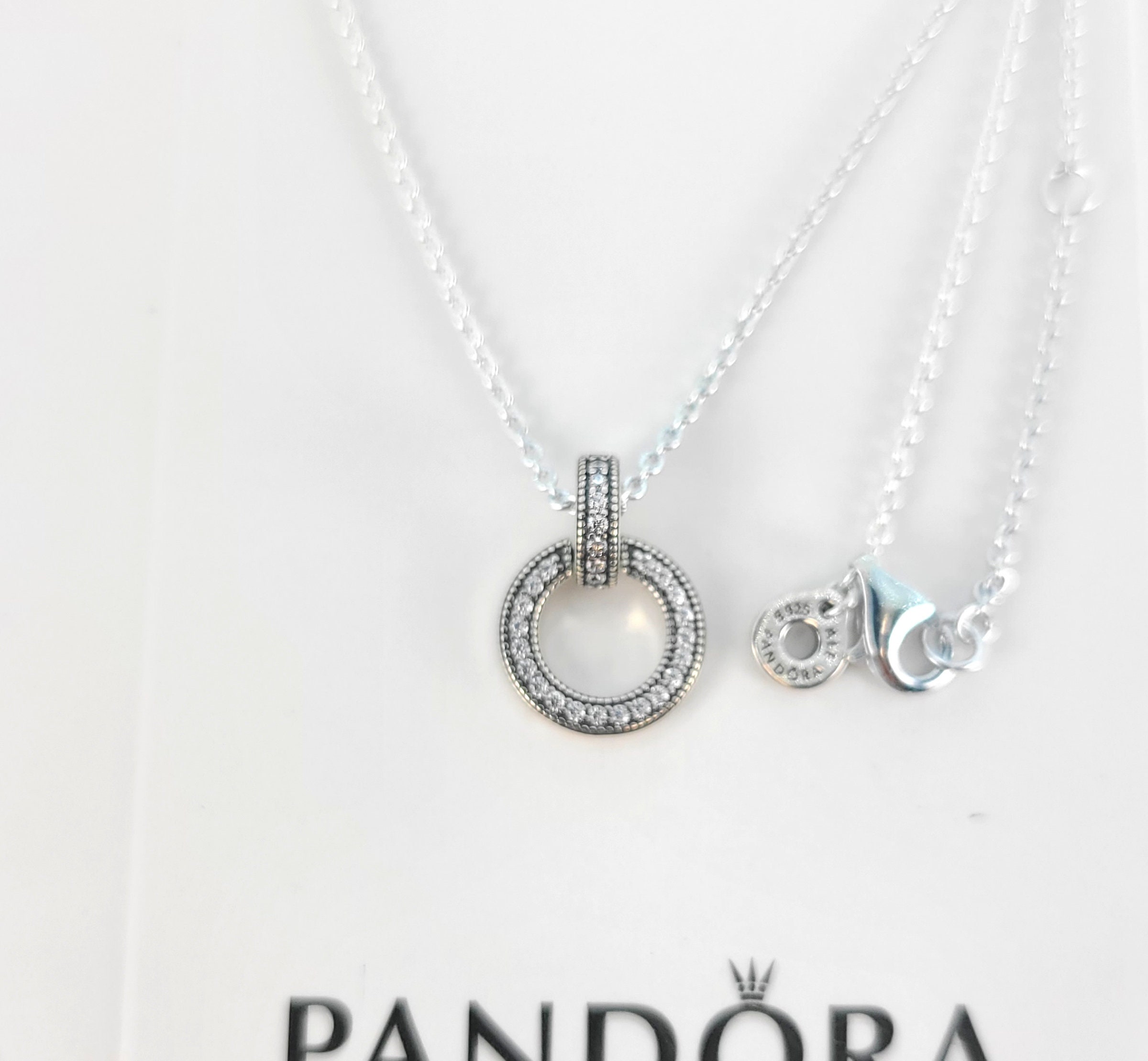 925 Sterling Silver Double Circle Pendant Heart Necklace Chain For Women  Men Fit Pandora Style Necklaces Gift Jewelry 399487C01 45 From Fine18,  $16.93