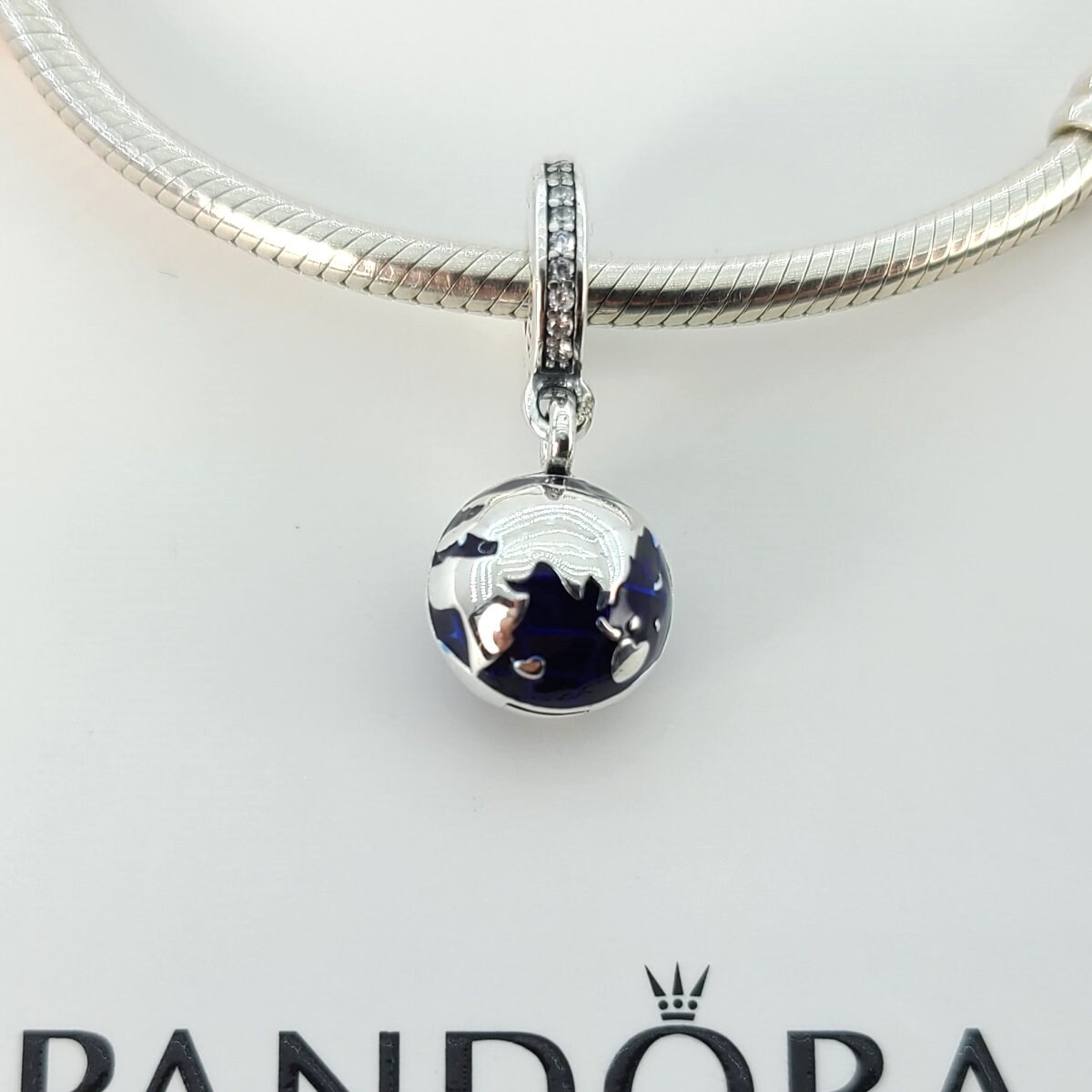 New Pandora Sterling Silver Our Blue Planet Dangle Charm | Etsy