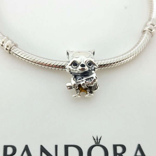 Pandora Marvel Rocket Raccoon Charm # 792563C01 w/Box