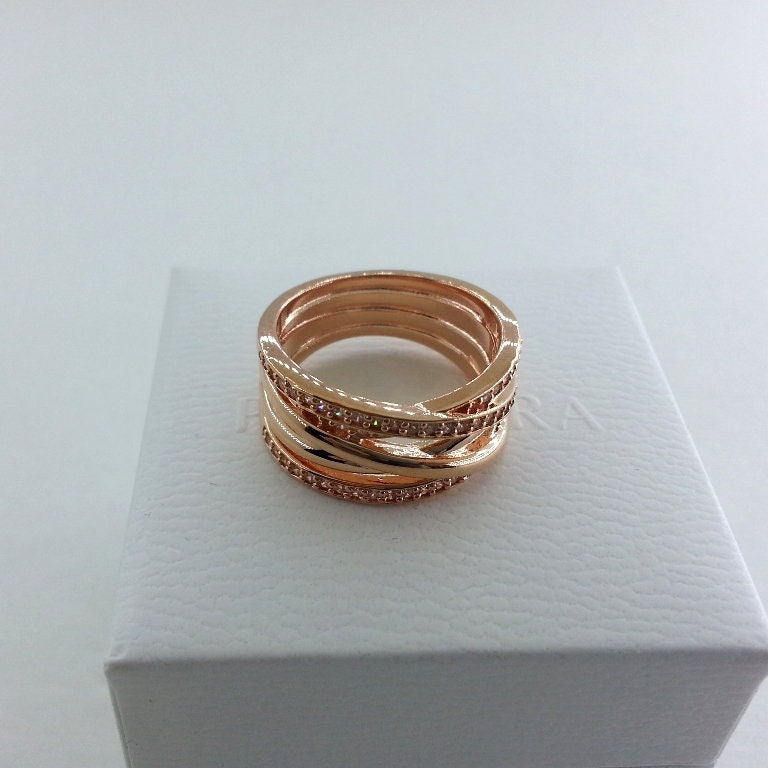 New Pandora Rose Gold Entwined Ring 