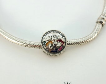 Neue Sterling Silber Disney Park Exklusiv Bead alles Gute zum Geburtstag Charm für Pandora Armband # 737-1912P w / Box