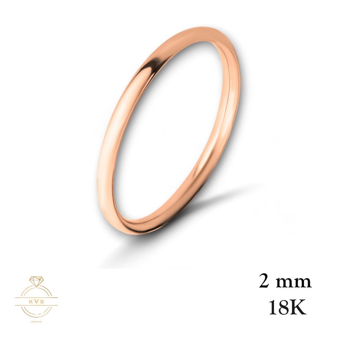 18 Karat 14k Rose Gold Price Per Gram 14K Rose Gold 2mm 18