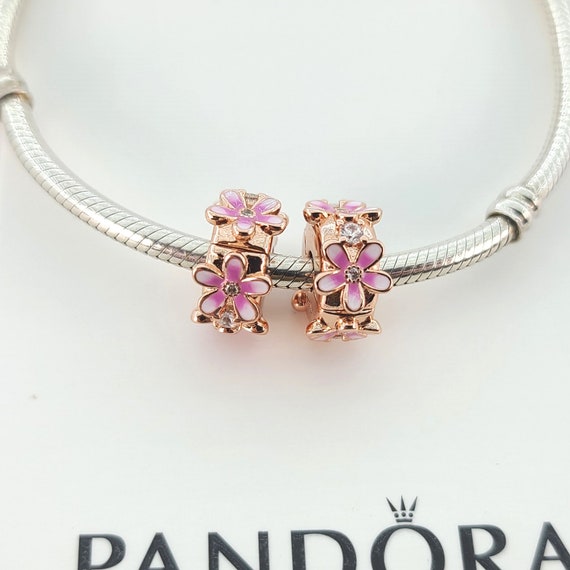 Pandora Sterling Starter Bracelet, 3 Murano Glass Charm Beads, Bouquet -  Ruby Lane