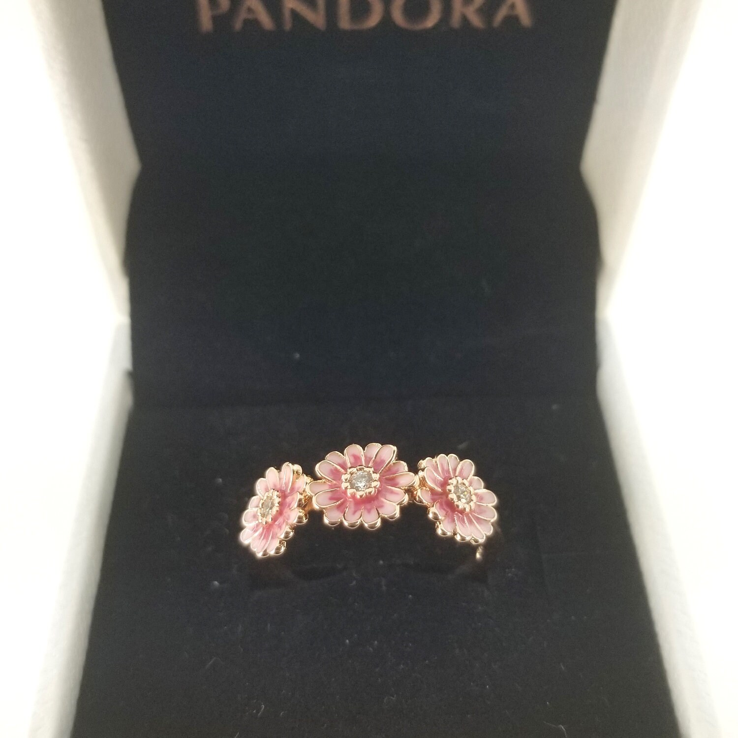 New Pandora Rose Gold Pink Daisy Flower 