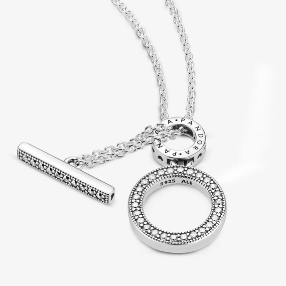 New Pandora Sterling Silver Double Hoop 