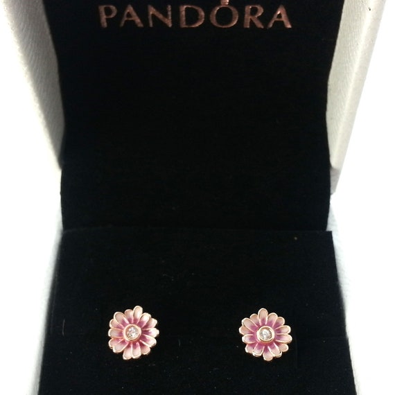 New Pandora Rose Gold Plated Pink Daisy 
