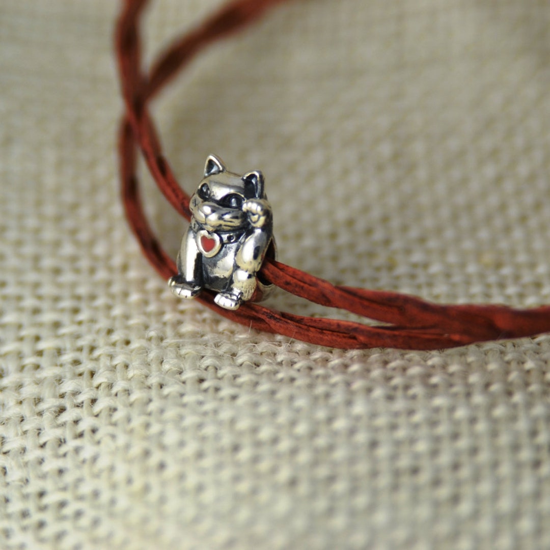 New Sterling Silver Lucky Cat Charm for Pandora Bracelet 790989EN05 W/box Retired Etsy