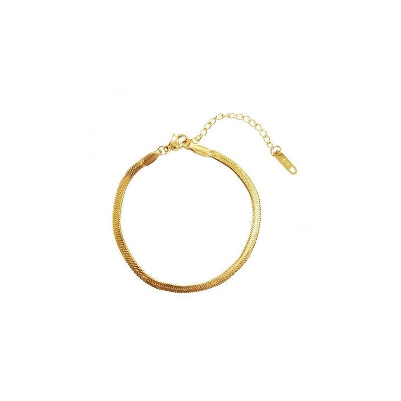 Gold Snake Chain Bracelet Minimalist 4MM Gold Snake Chain Etsy