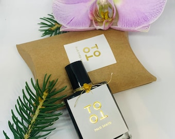 Palo Santo Perfume Oil – Sacred Wood, Cedar, Bergamot Fragrance (Natural Roll On)