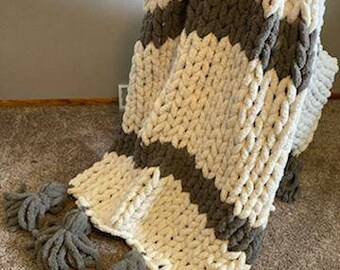 Chunky Knit Couverture faite à la main