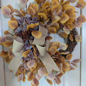 Fall Front Door Wreath, Thanksgiving Wreath, Rustic Decor, Fall Wedding Decor, Farmhouse Wreath, Fall Hydrangeas, Autumn wreath, Entryway