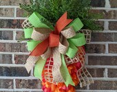 Spring Carrot Wreath, Tulip Swag, Spring decor, Tulip Wreath, Front Door Spring Swag, Farmhouse Decor, Rustic Decor, Carrot Wreath