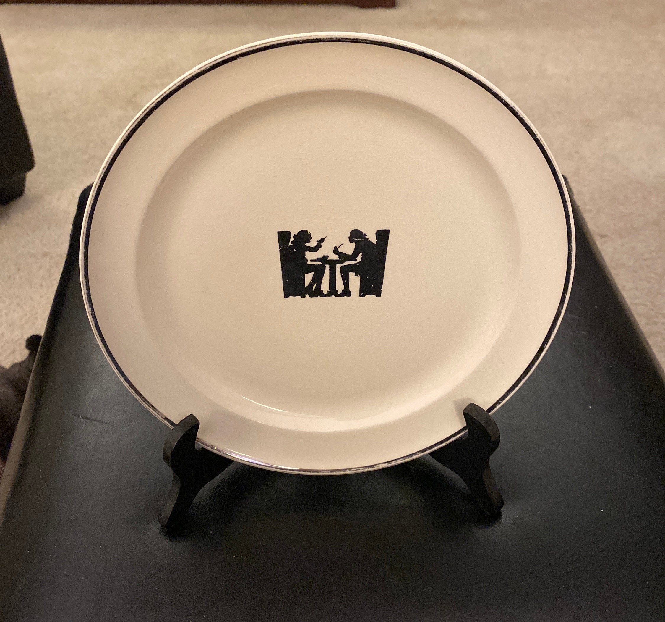 4 Jewel Tea Silhouette Dinner Plates Etsy