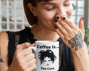 Coffee is The Cure Black Accent Mug