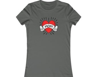 Mom Heart tattoo style  t-shirt Women's Favorite Tee Mother's Day Gift