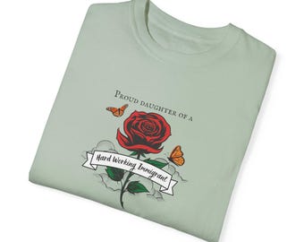 Proud Daughter T-Shirt | Vintage Style Unisex Tee, Gift for Moms, Flower Design Shirt, Mother's Day Gift, Casual Wear