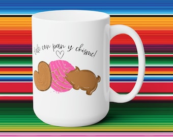 Cafe con Pan y Chisme Ceramic Mug - Señora Amiga Gift