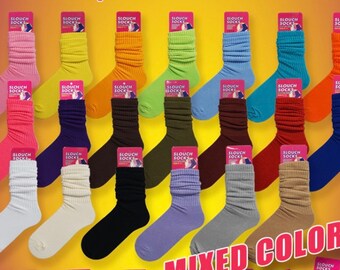 VTG NOS 8 Pr Unisex Colored Socks,Multi Roll Down *USA Made* No chose of Colors 