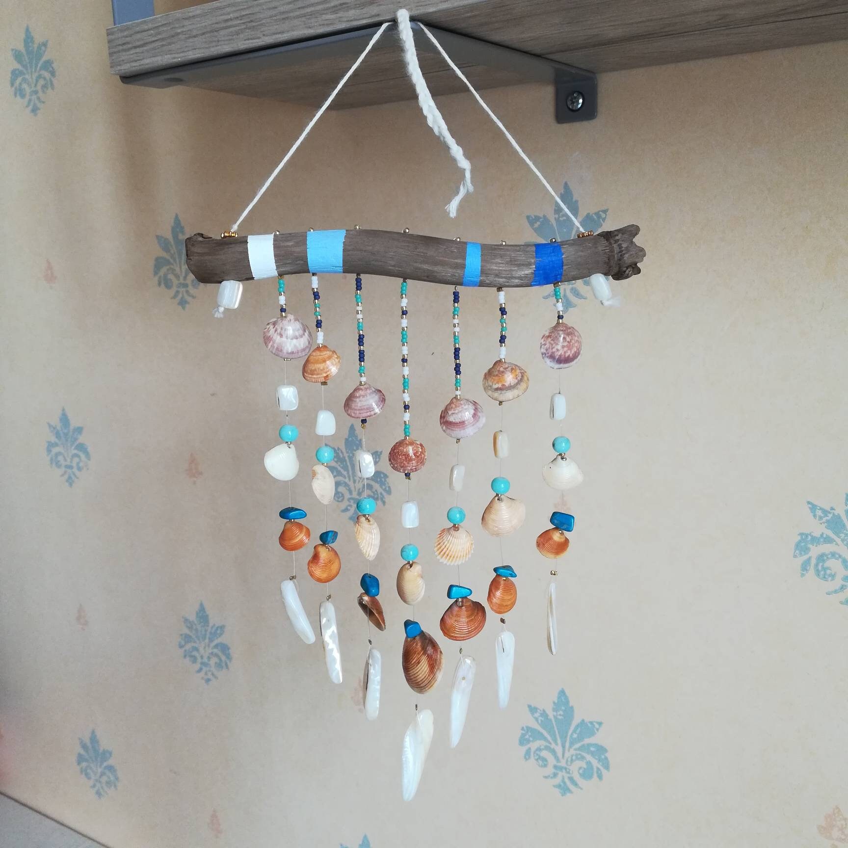 Mobile - Bois Coquillage Plage Bébé Décoration