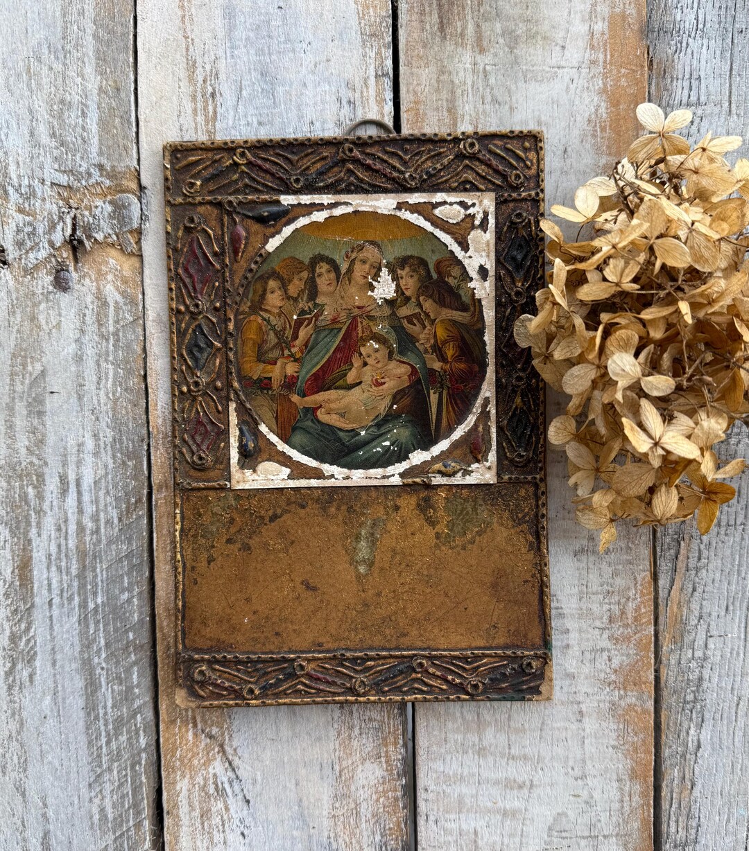Renaissance Madonna and Child Plaque - Etsy