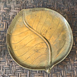 Leaf Shape Brass Tray