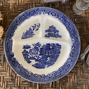 Vintage Blue and White Plate