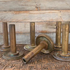 Heavy Vintage Brass Candle Holders