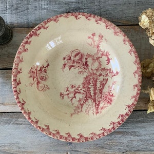 Vintage Gien Transferware Bowl