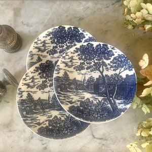 Old English Village Saucers and Bowls