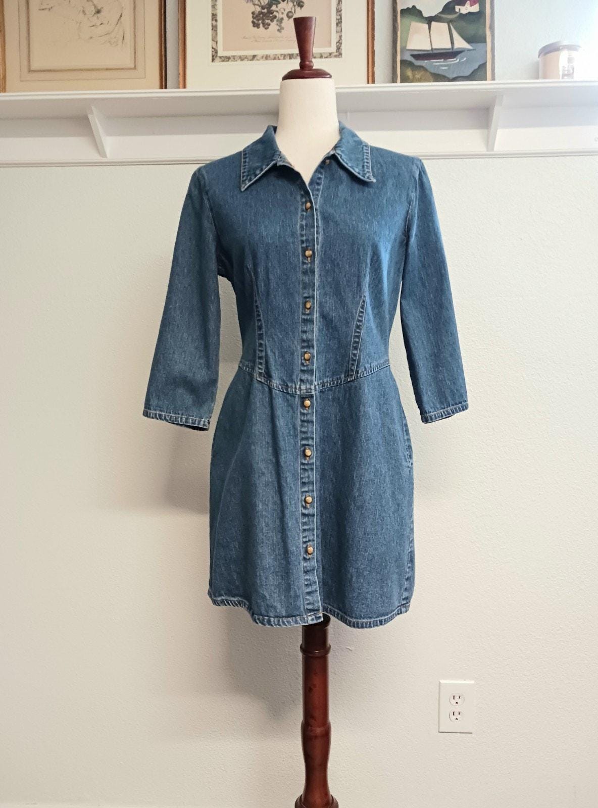 Moda Denim Dress - Etsy